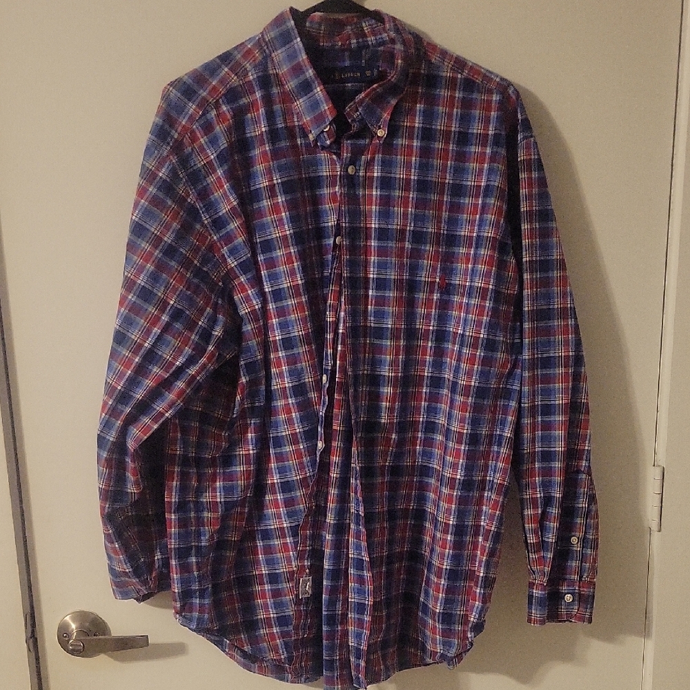 Ralph Lauren Plaid Shirt in Blue and Red